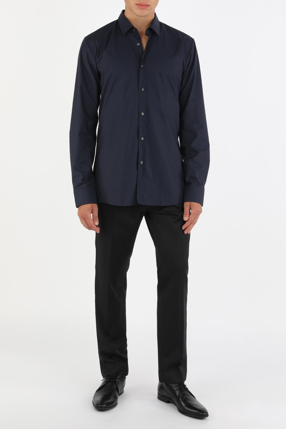 Elisha Straight Fit Business Shirt in Dark Blue